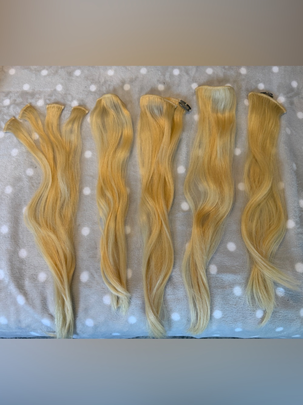 Platinum Blonde Clip-In Hair Extensions
